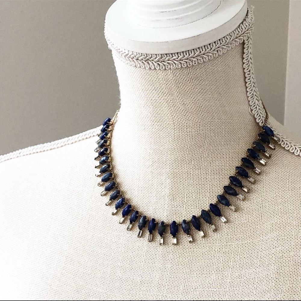 Banana Republic Blue Sodalite Statement Necklace